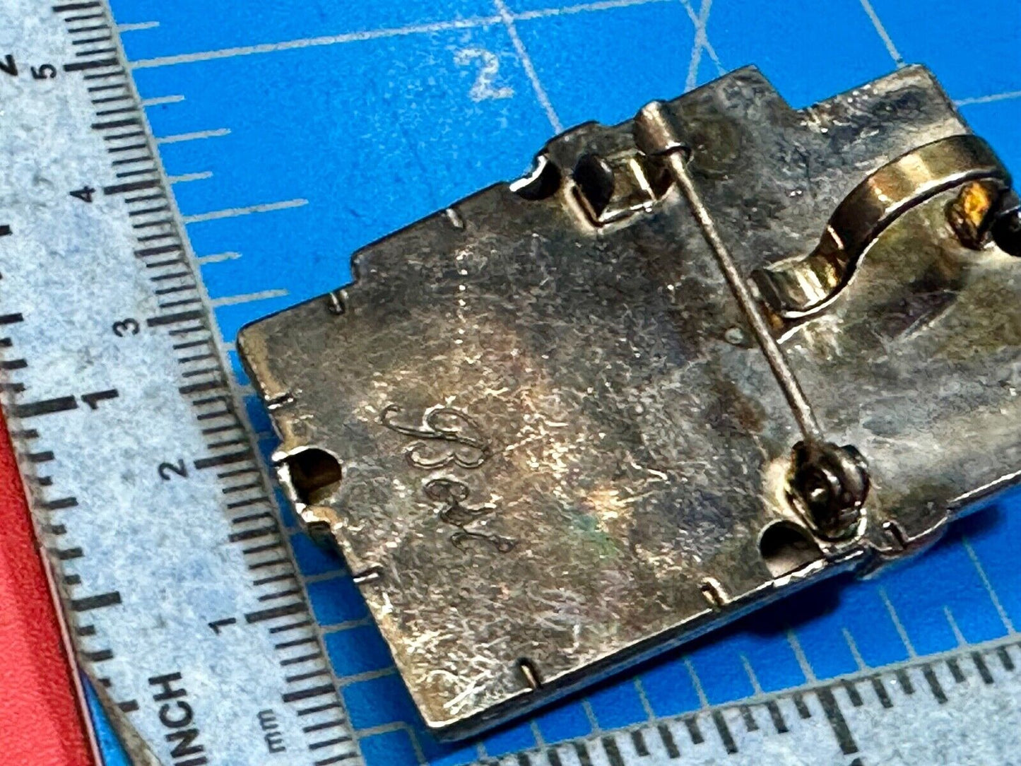 Vintage BEST Christmas Brooch Gift Present Gold Silver Two Tone Pin or PENDANT