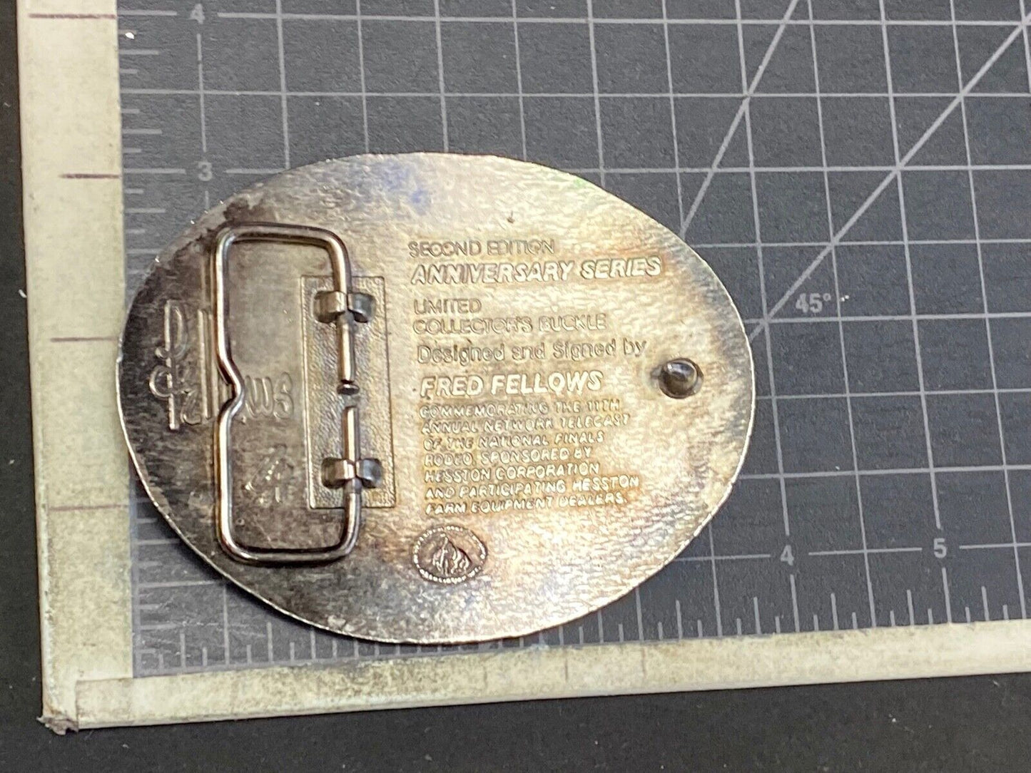 1984 Adult Size Nfr National Finals Rodeo Belt Buckle By Fred Fellows