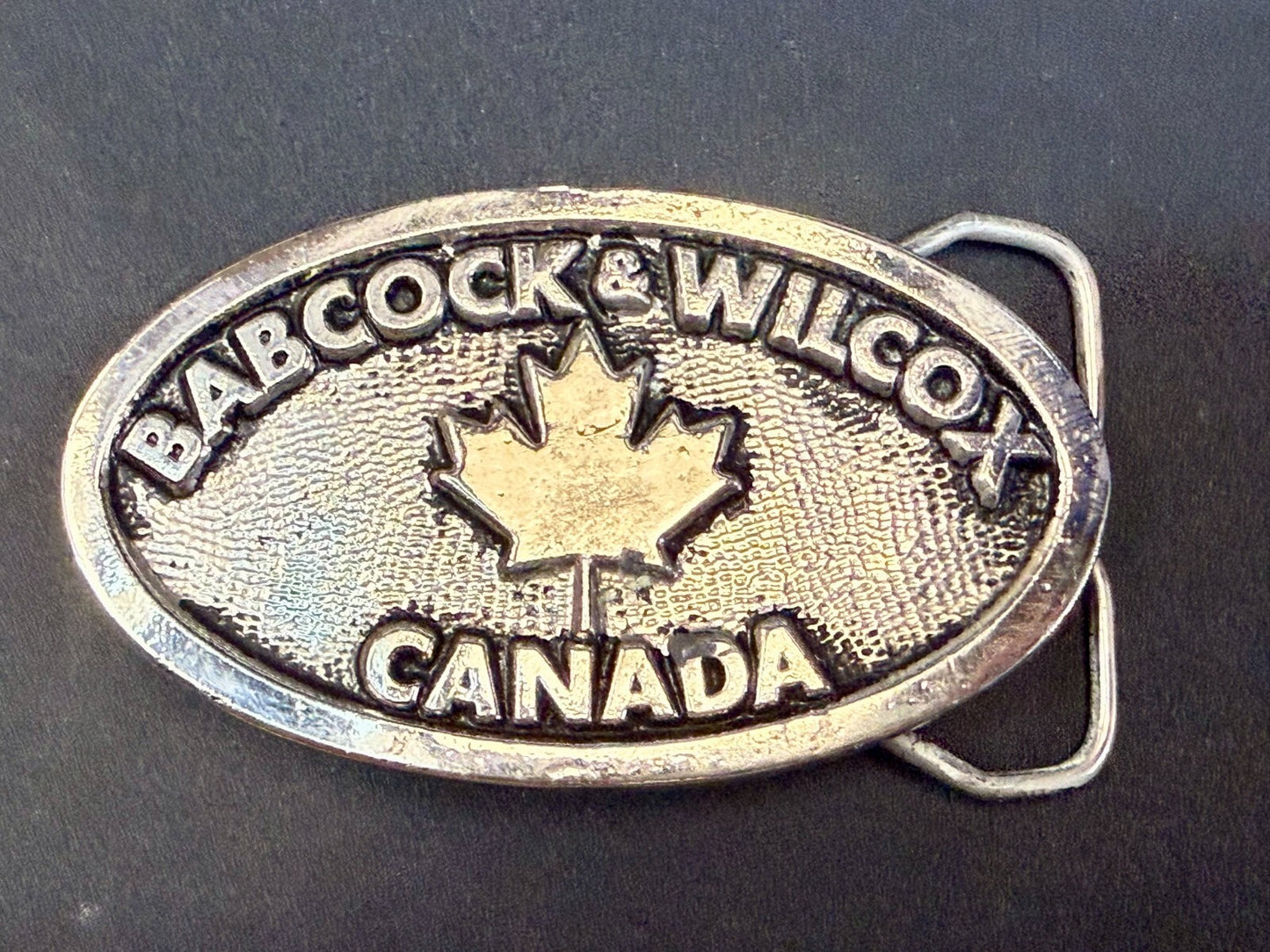 BABCOCK & WILCOX CANADA Clean Energy Com. Silver Tone Commemorative Belt Buckle