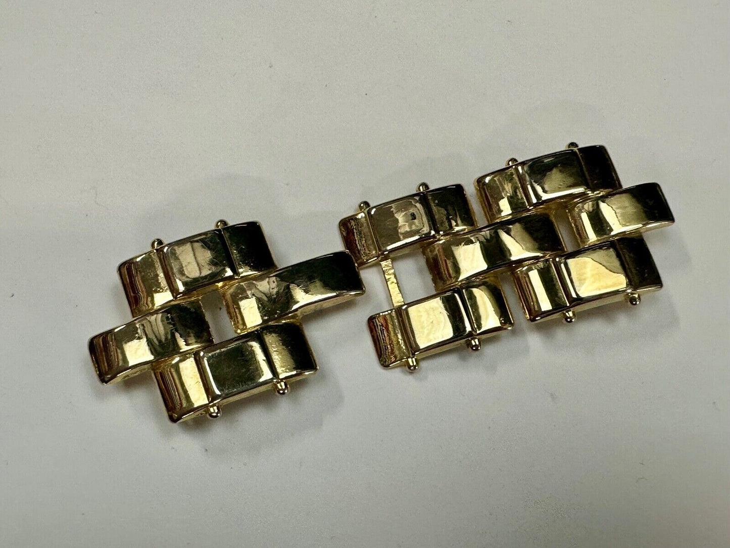 Three Segment gold tone belt buckle signed CK Oucor?