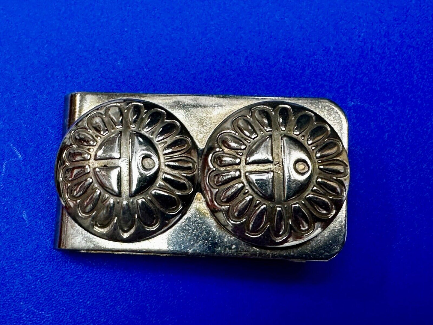 Aztec Symbol Mexican Silver Tone Money Clip - unknown to me!
