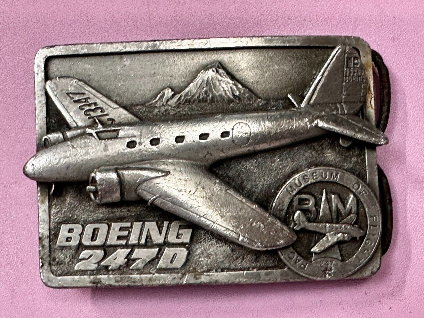 The Boeing 247D High Speed Aircraft Vintage 1986 Belt Buckle by Siskiyou