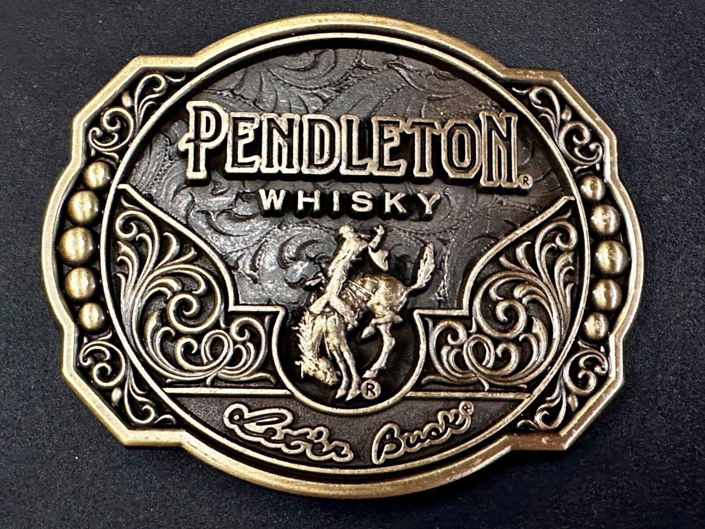 2024 Pendleton Whiskey Let'er Buck Rodeo Cowboy Montana Silversmiths Belt Buckle