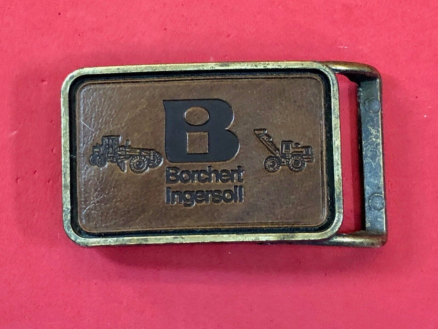 Barchent Ingersoll company logo farming? leather belt buckle
