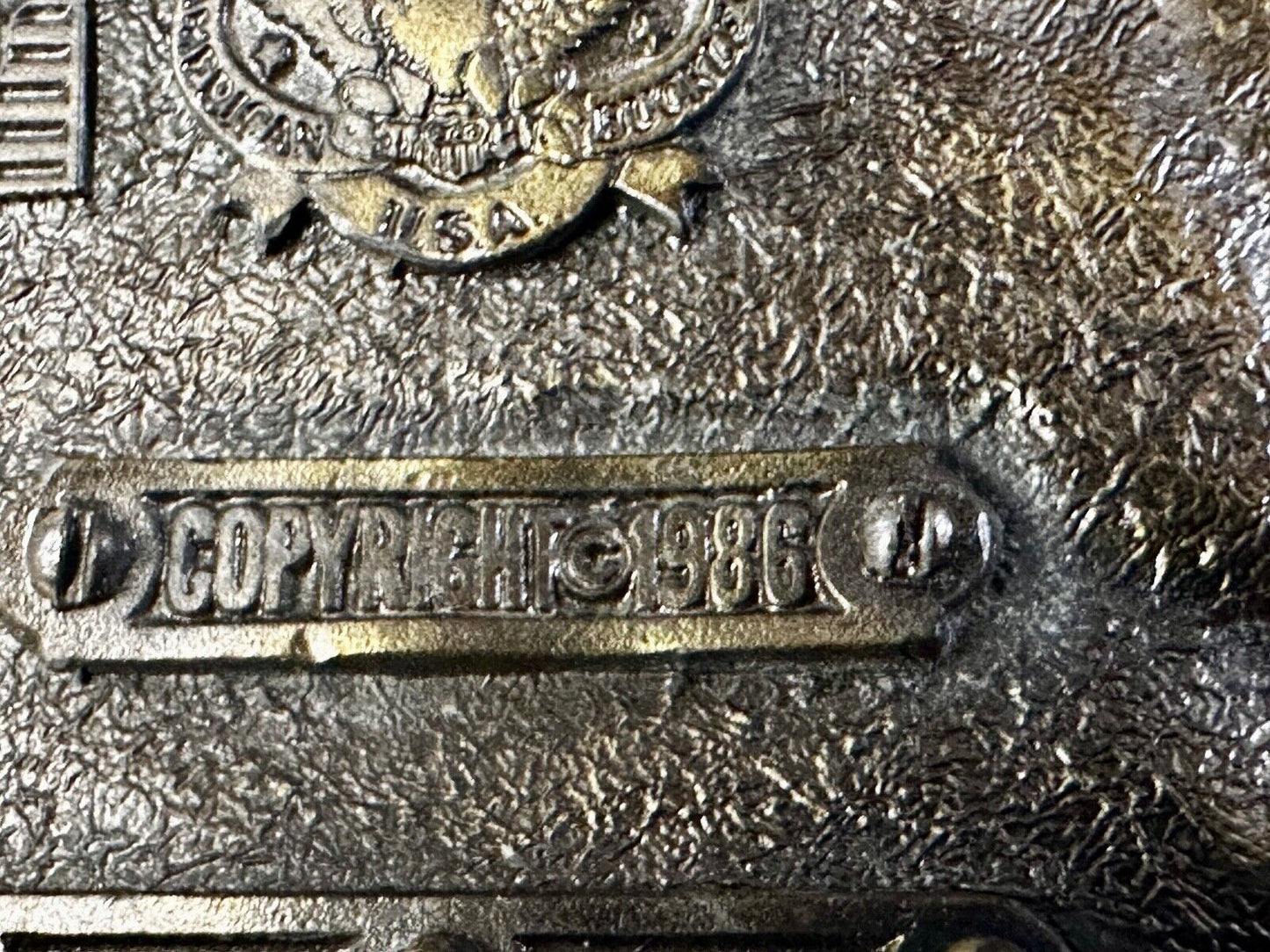 1986 The American Fire Fighter - No Sleep Tonight Vintage Belt Buckle