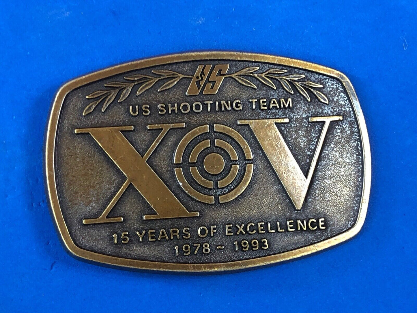 US shooting team 15 years of excellence 1978 - 1993 belt buckle