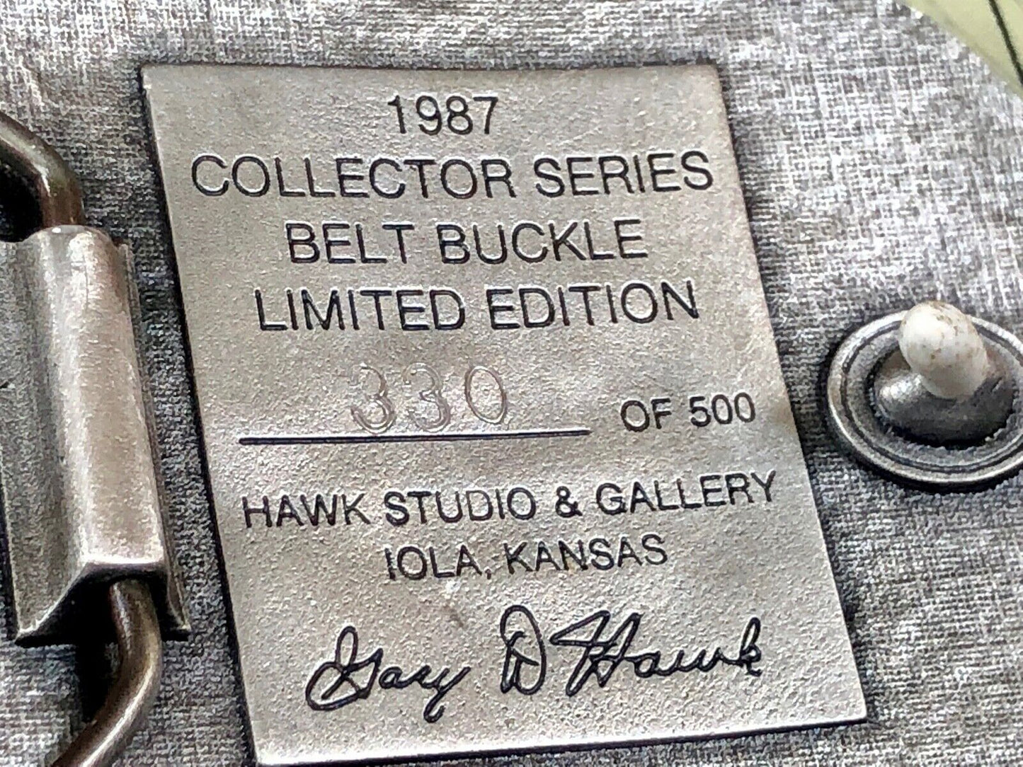 1987 Collector Series HIGH PLAINS COOPERATIVE Kimball NE 330 of 500 Belt Buckle