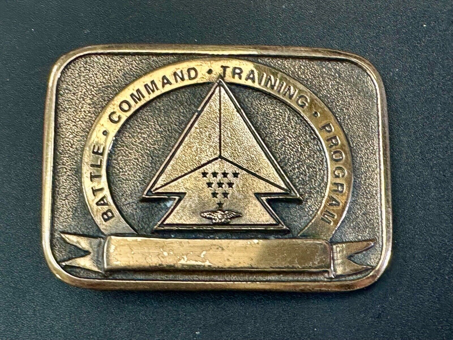 Battle Command Training Program US Army award 1996 Western Heritage belt buckle
