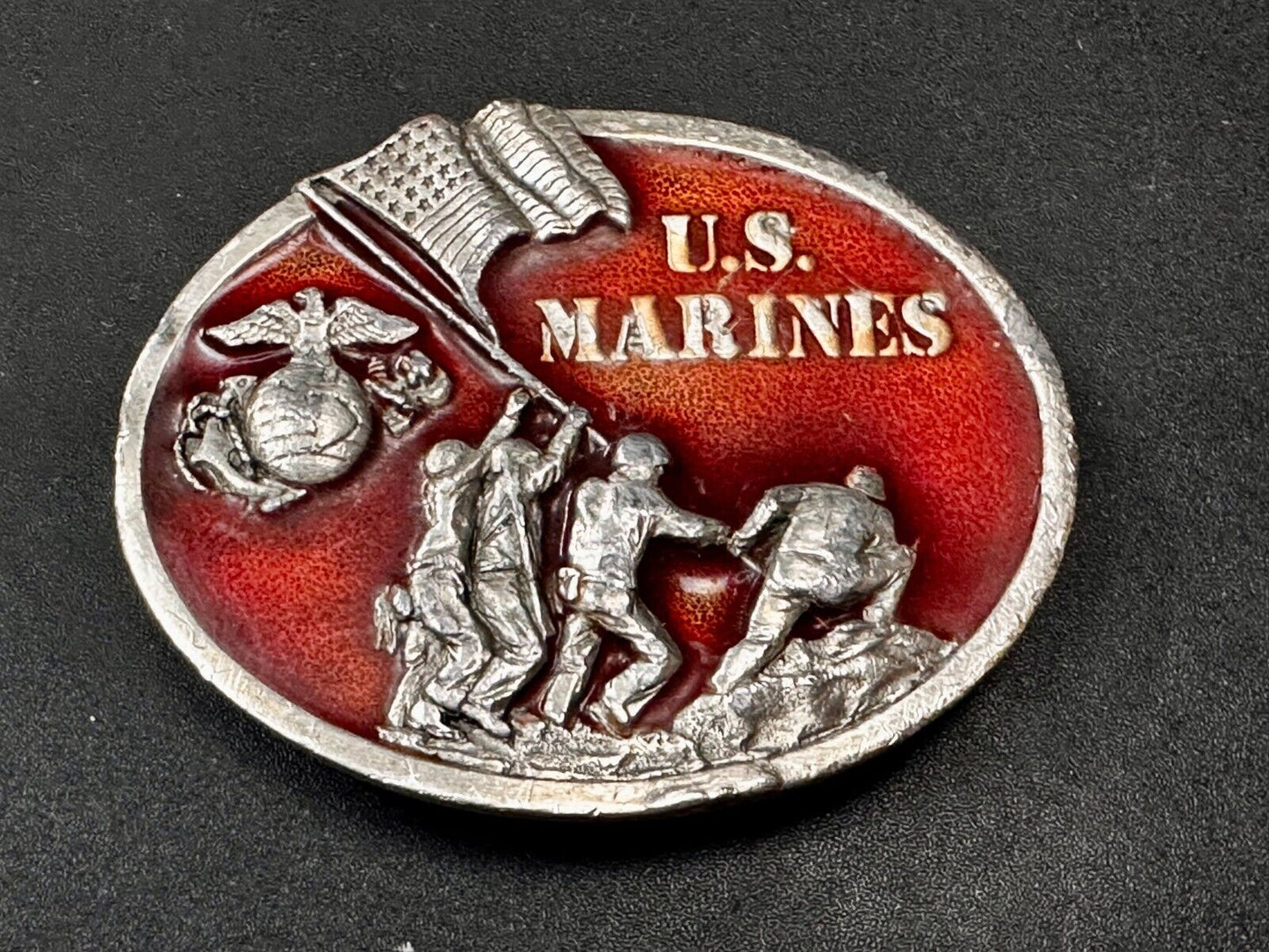 The Few The Proud The U.S Marines VTG 1982 Commemorative Belt Buckle by Bergamot