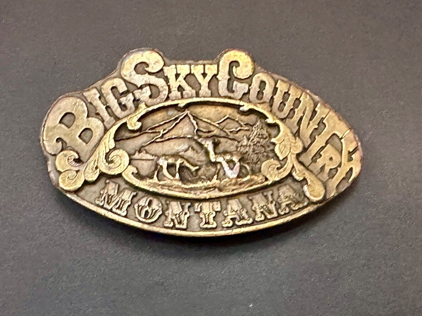 Big Sky Country Montana Vintage Collectable belt buckle by Adezy