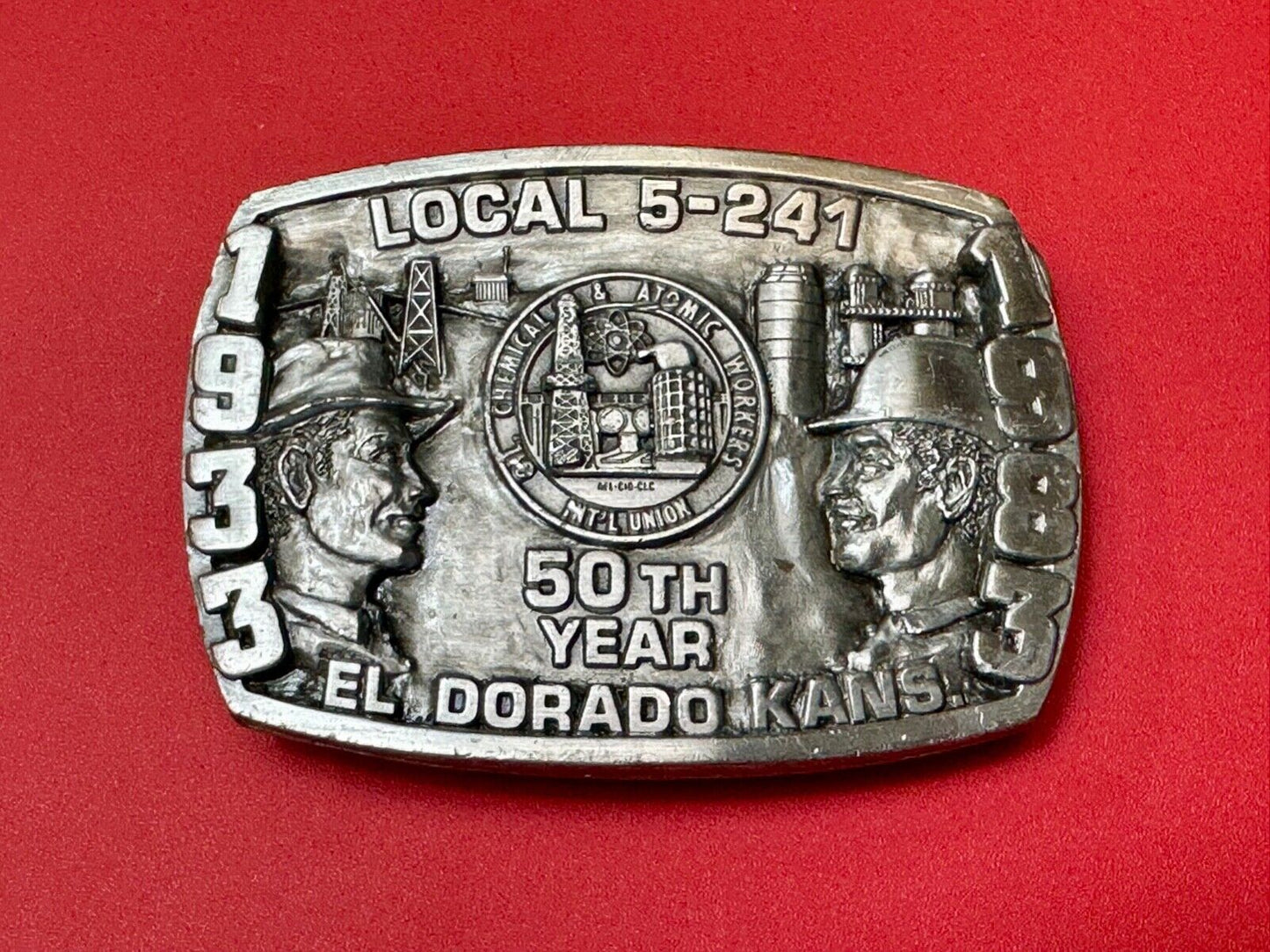 1983 El Dorado Kansas Local union 5 241 50th year celebration belt buckle