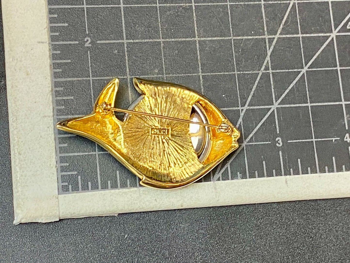 Two Tone Fish Brooch Pin Gold Tone Vintage Jewelry by Liz Claiborne LCI