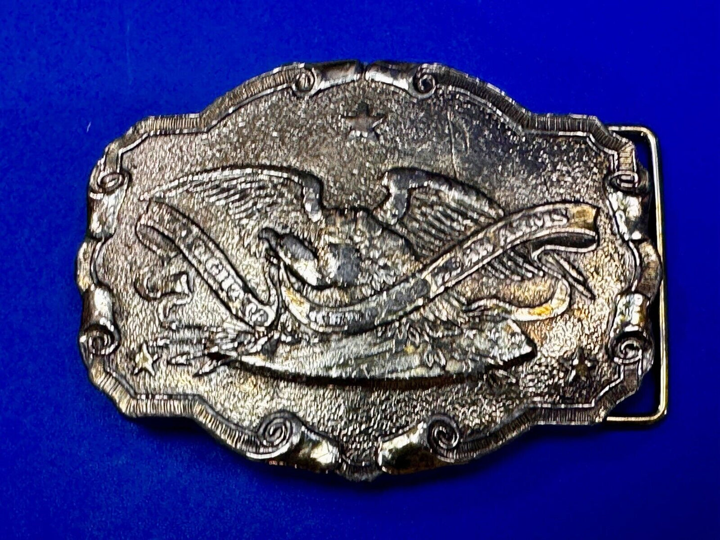 The Right To Keep and Bear Arms 2nd Amendment Vintage 1975 Belt Buckle - Wyoming