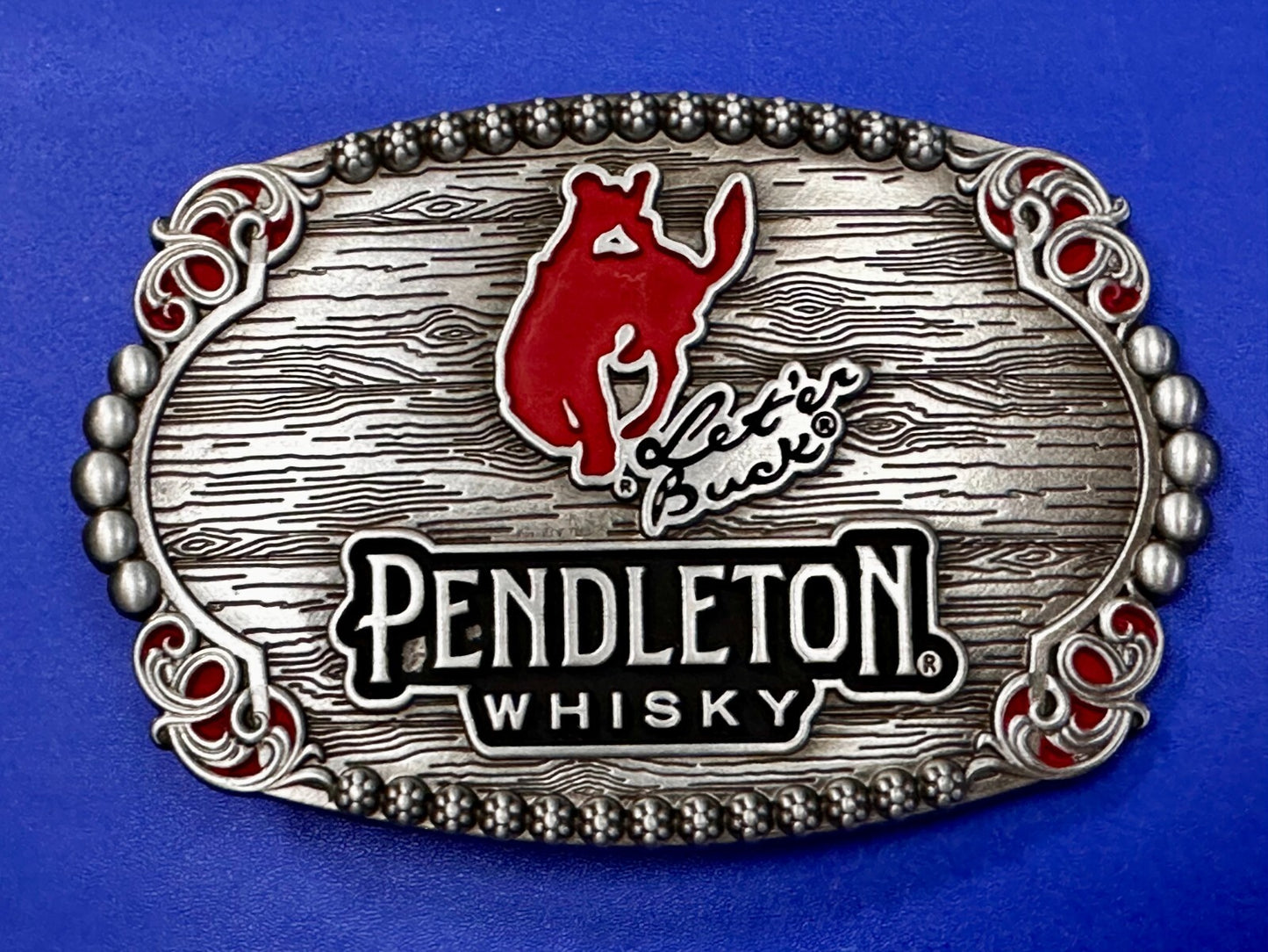 2023 Pendleton Whiskey Let'er Buck Rodeo Cowboy Montana Silversmiths Belt Buckle