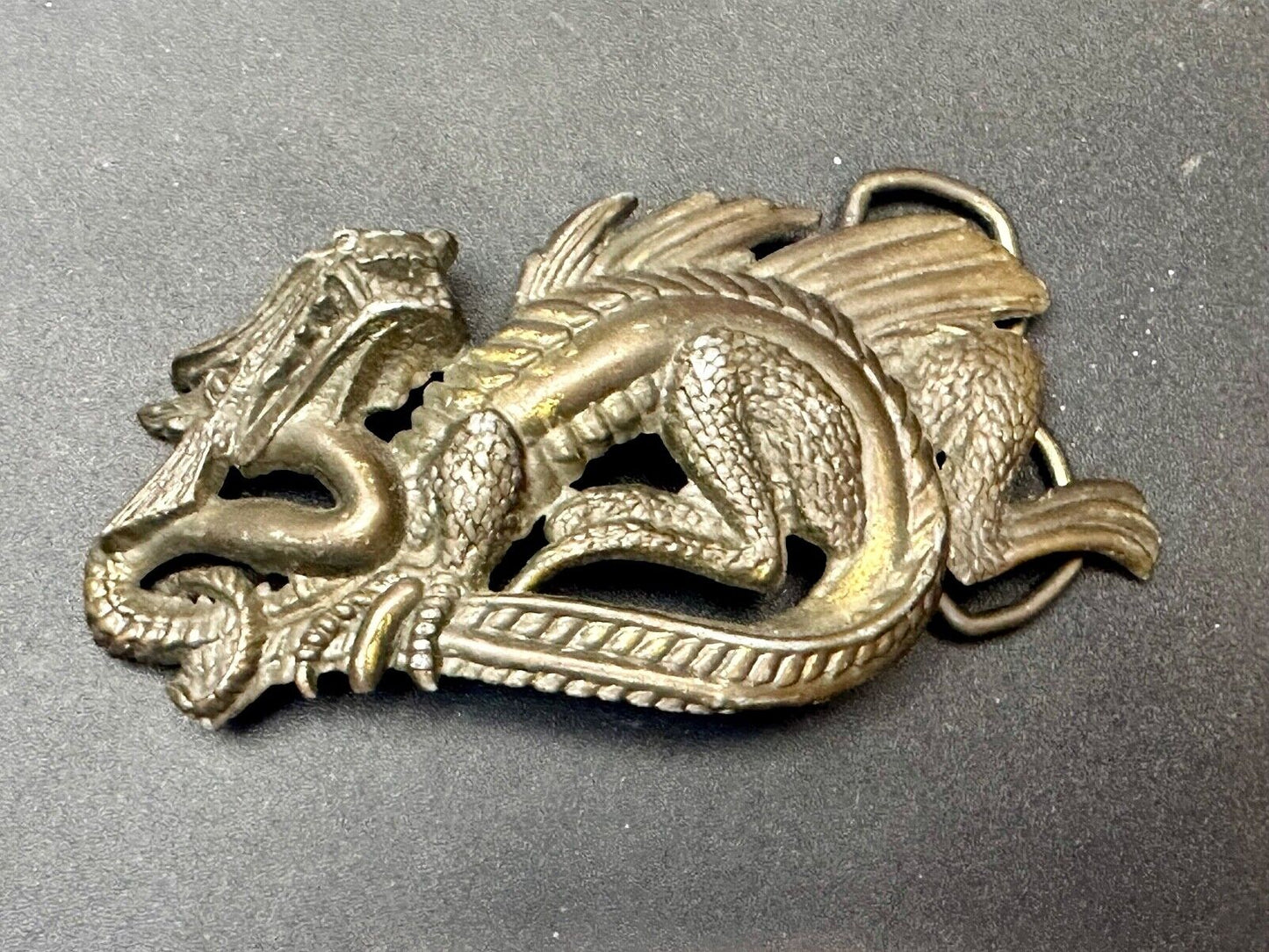 Vintage Chinese Dragon Vintage artisan? Large Oversized Belt Buckle