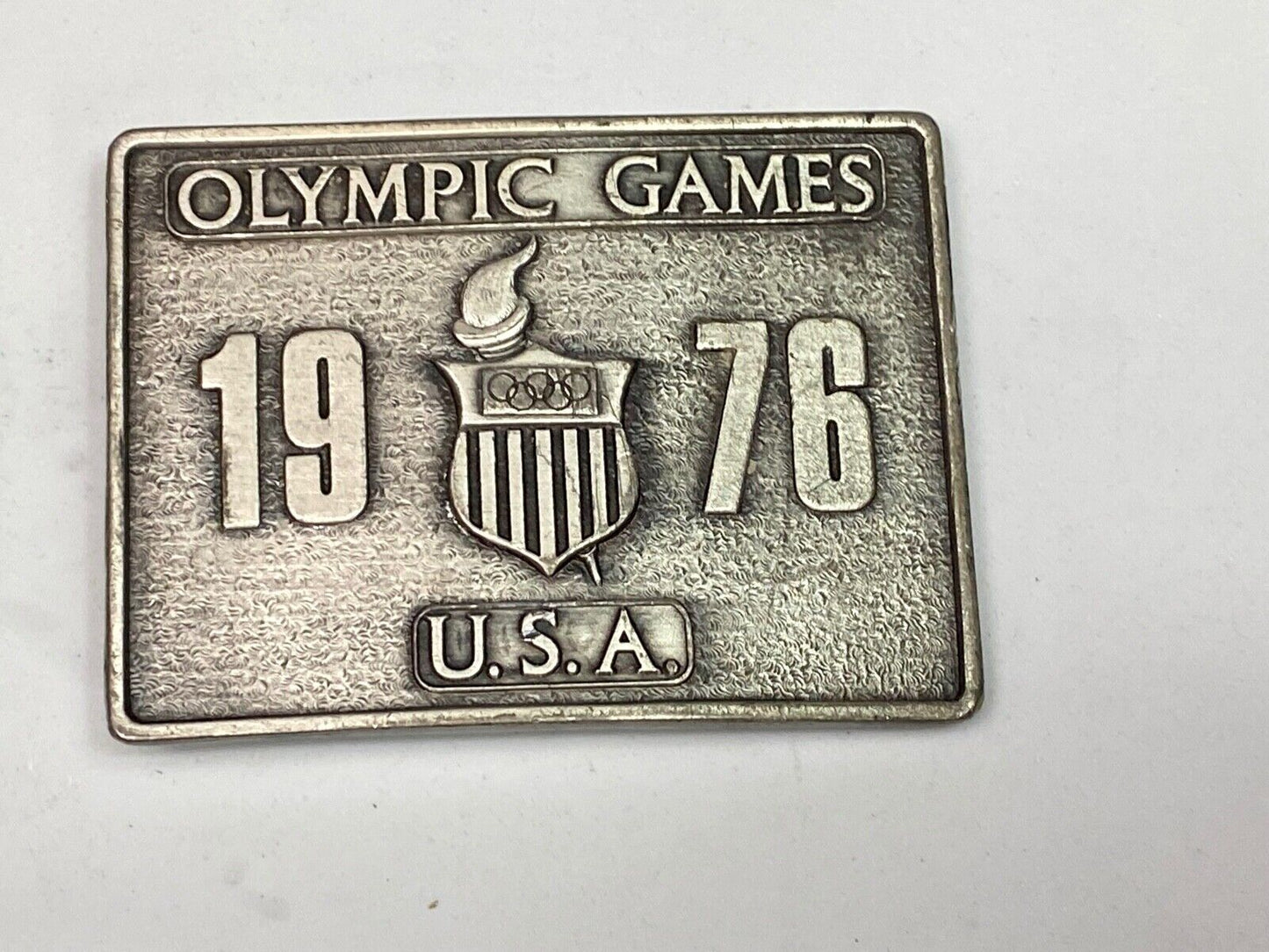 Vintage 1976 Olympic Games Commemorative Belt Buckle By Bergamot Brass Works