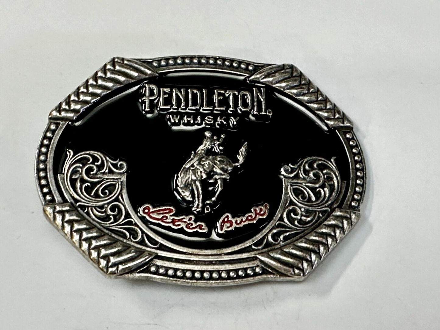 2020 Pendleton Whiskey Let'er Buck Rodeo Cowboy Montana Silversmiths Belt Buckle