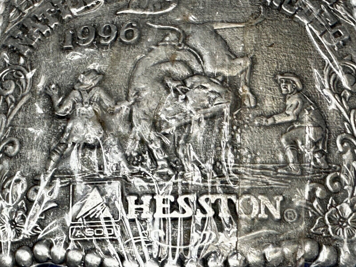 1987 National Finals Rodeo NFR Cowboy Western NOS Belt Buckle in wrap