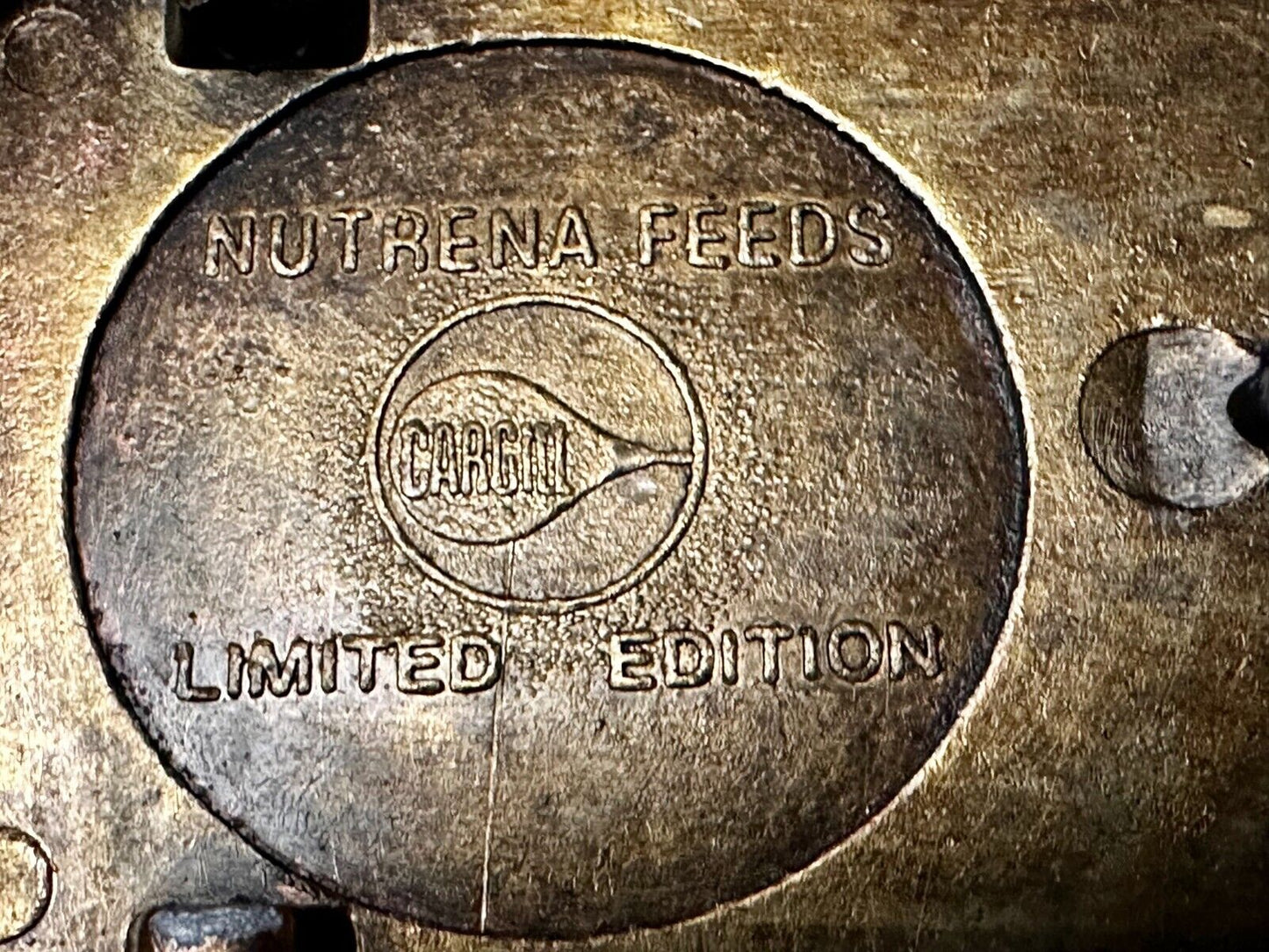 Cattle Country Cow Nutrena Feeds Limited Edition Farmers Promo Belt Buckle