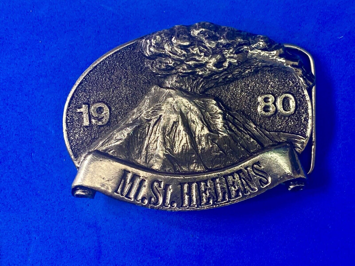 Vintage 1980 Mount Saint Hellens Volcano Eruption Great American Belt Buckle