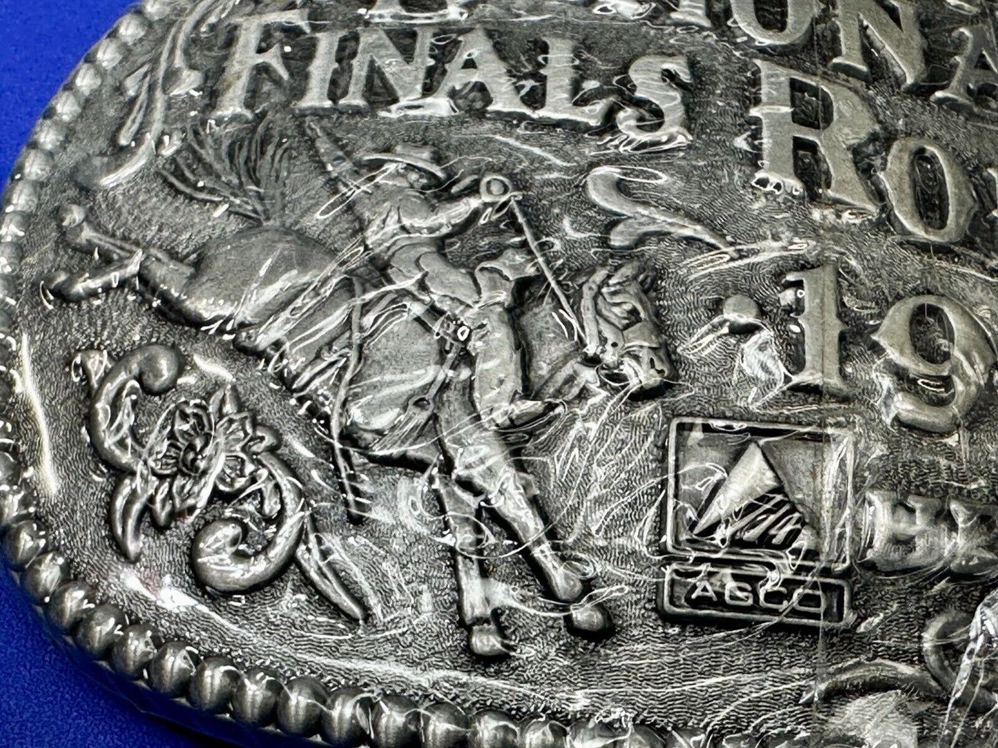 1993 Hesston National Finals Rodeo NFR Cowboys NOS Adult Size Belt Buckle