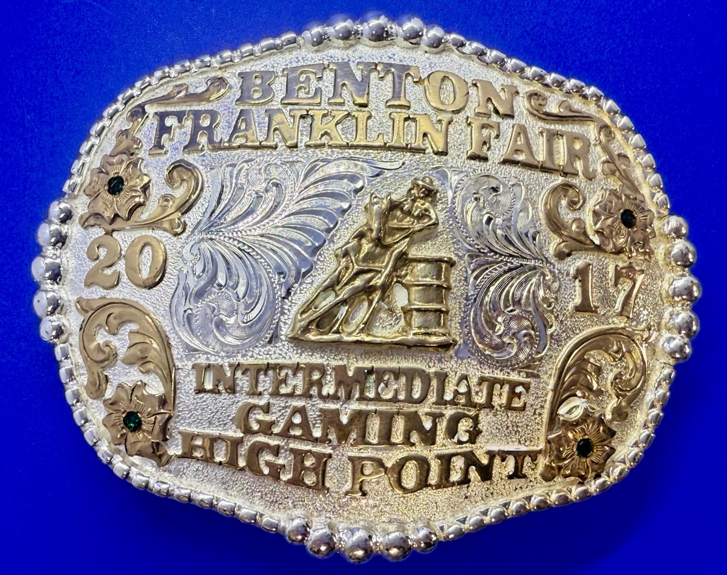 Benton Franklin Fair 2017 Gaming High Point Trophy Belt Buckle by Corriente