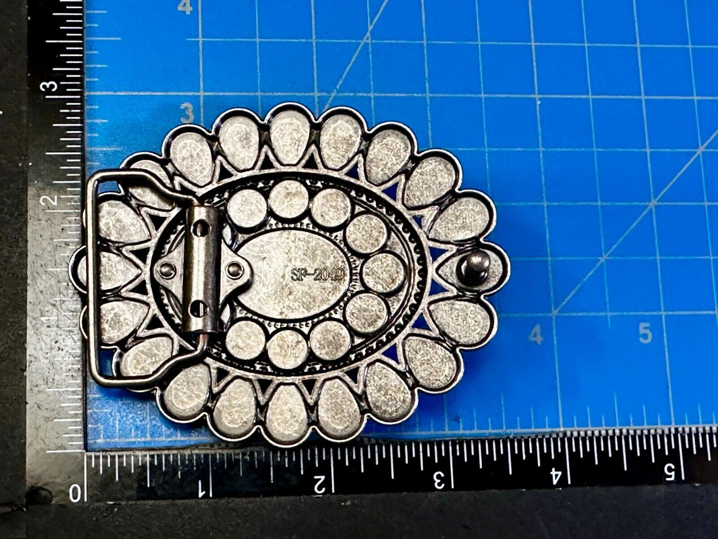 Beautiful Faux Turquoise Covered Hippie Vibe Western Cowgirls Belt Buckle #2049