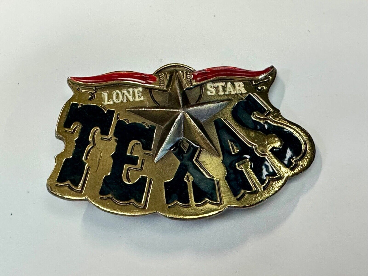 Texas - The Lone Star State - vintage 1980 Longhorn great American belt buckle