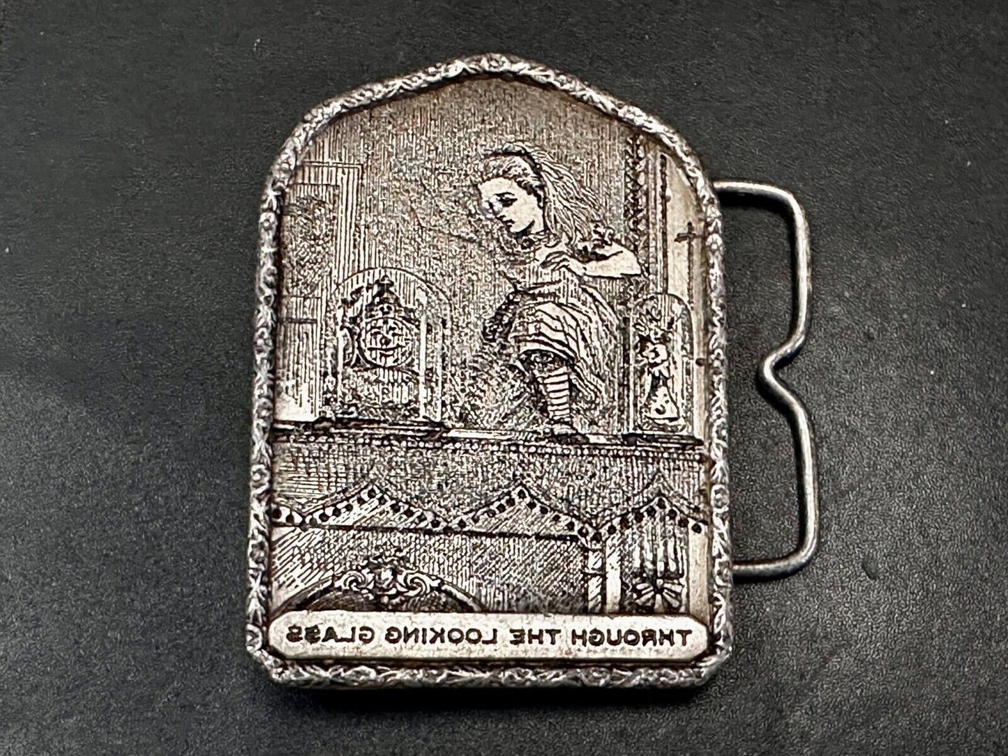 Alice In Wonderland Through The Looking Glass Vintage 1974 Belt Buckle- Bergamot