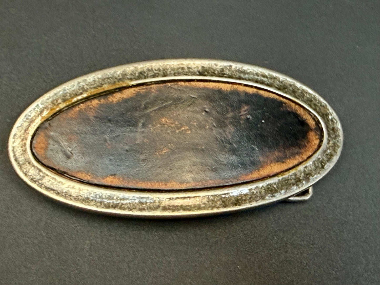 4.5" Wide Retro Simple Plain Faux Leather on Metal Silver Color Belt Buckle