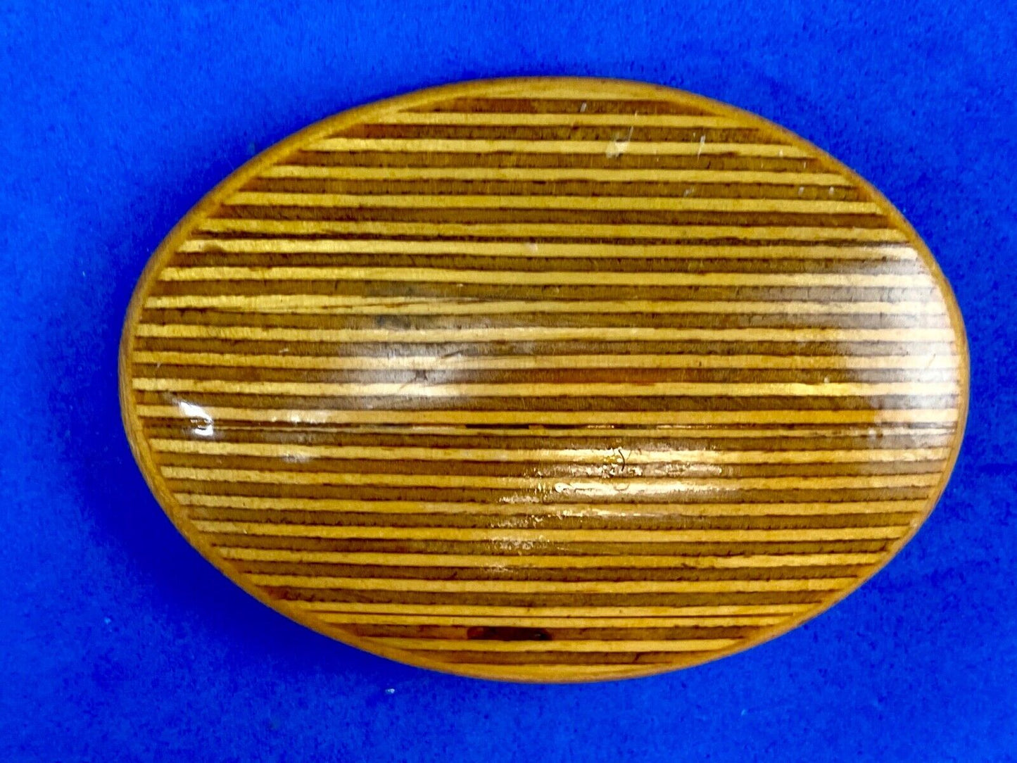 Vintage artisan Laminate top plywood belt buckle