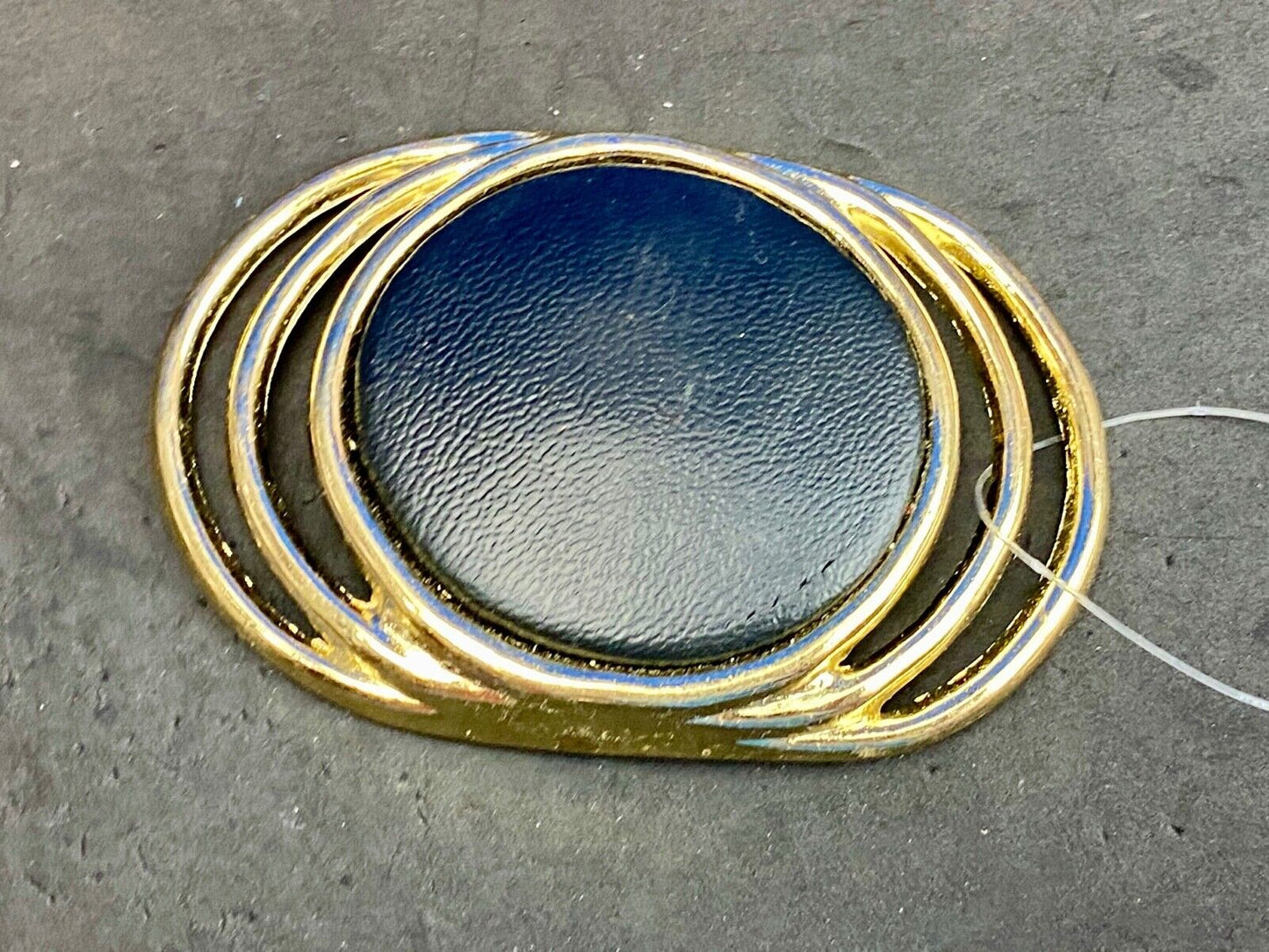 Vintage black and Gold Charmant of Beverly Hills, CA belt buckle scarf clip