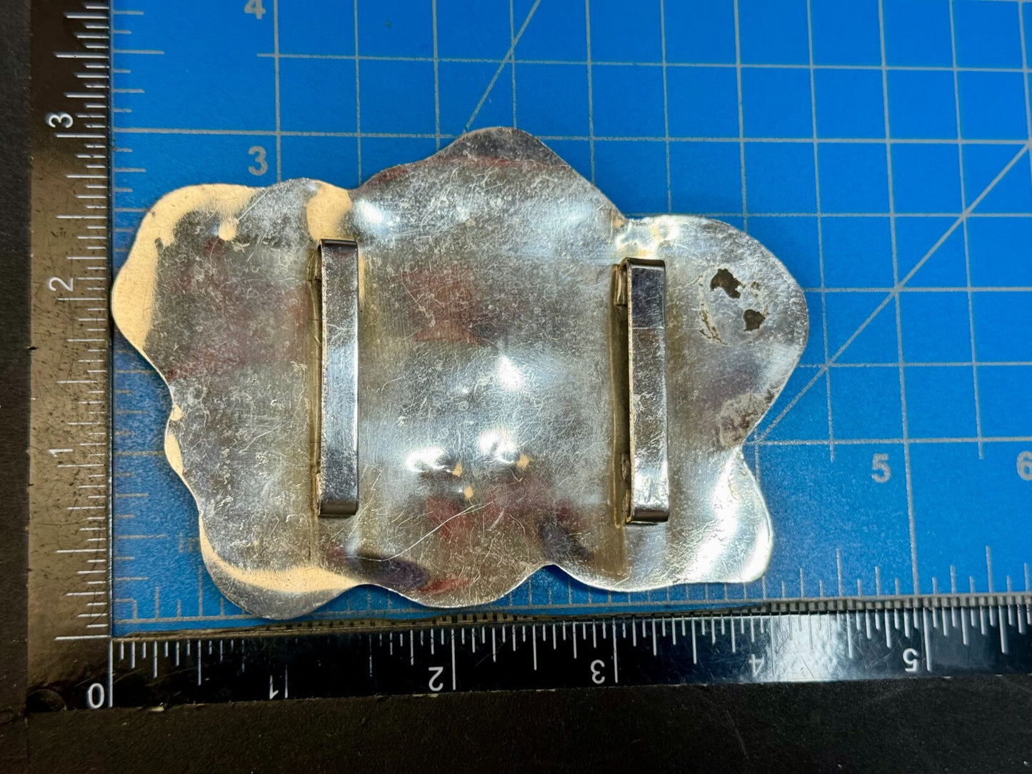 Beautiful Pansy Flower Shaped Silver Tone Hippy Vibe Scarf Slide Belt Buckle