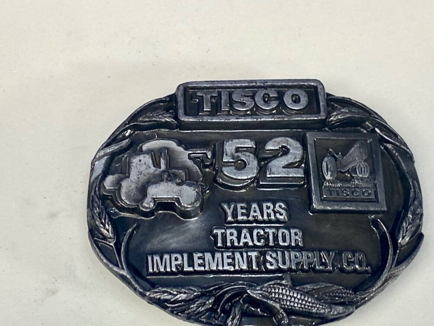 1987 Tisco Tractor Implement Supply Agriculture Farm Farming 52 Year Belt Buckle