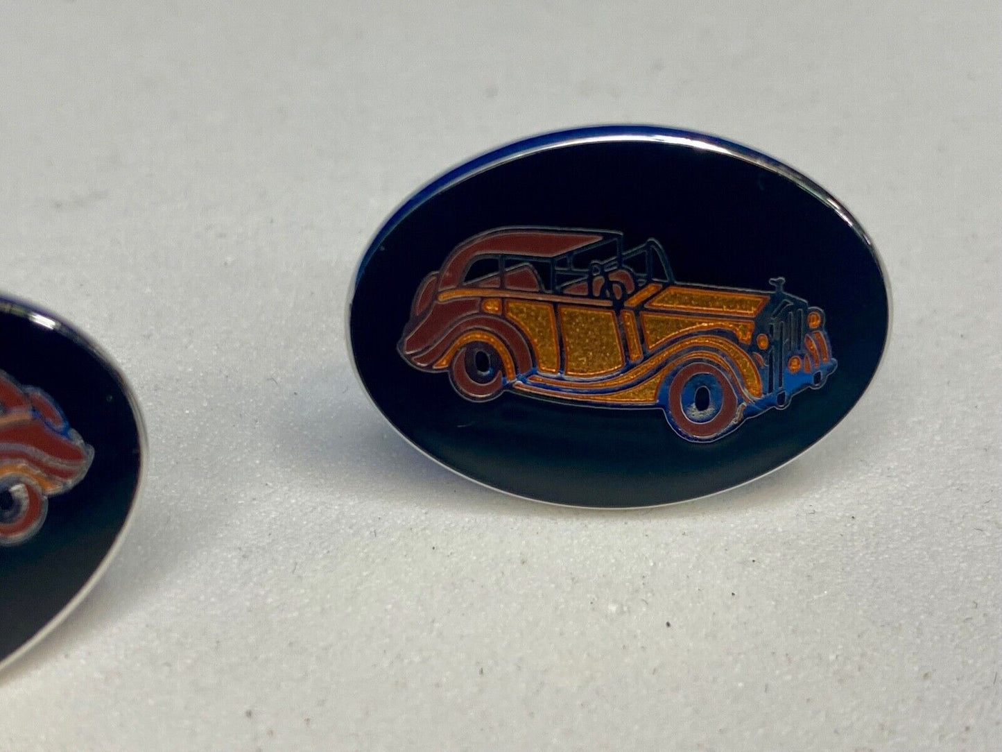 Vintage Car Collectors Mens Cufflinks In Original Brown Gift Box