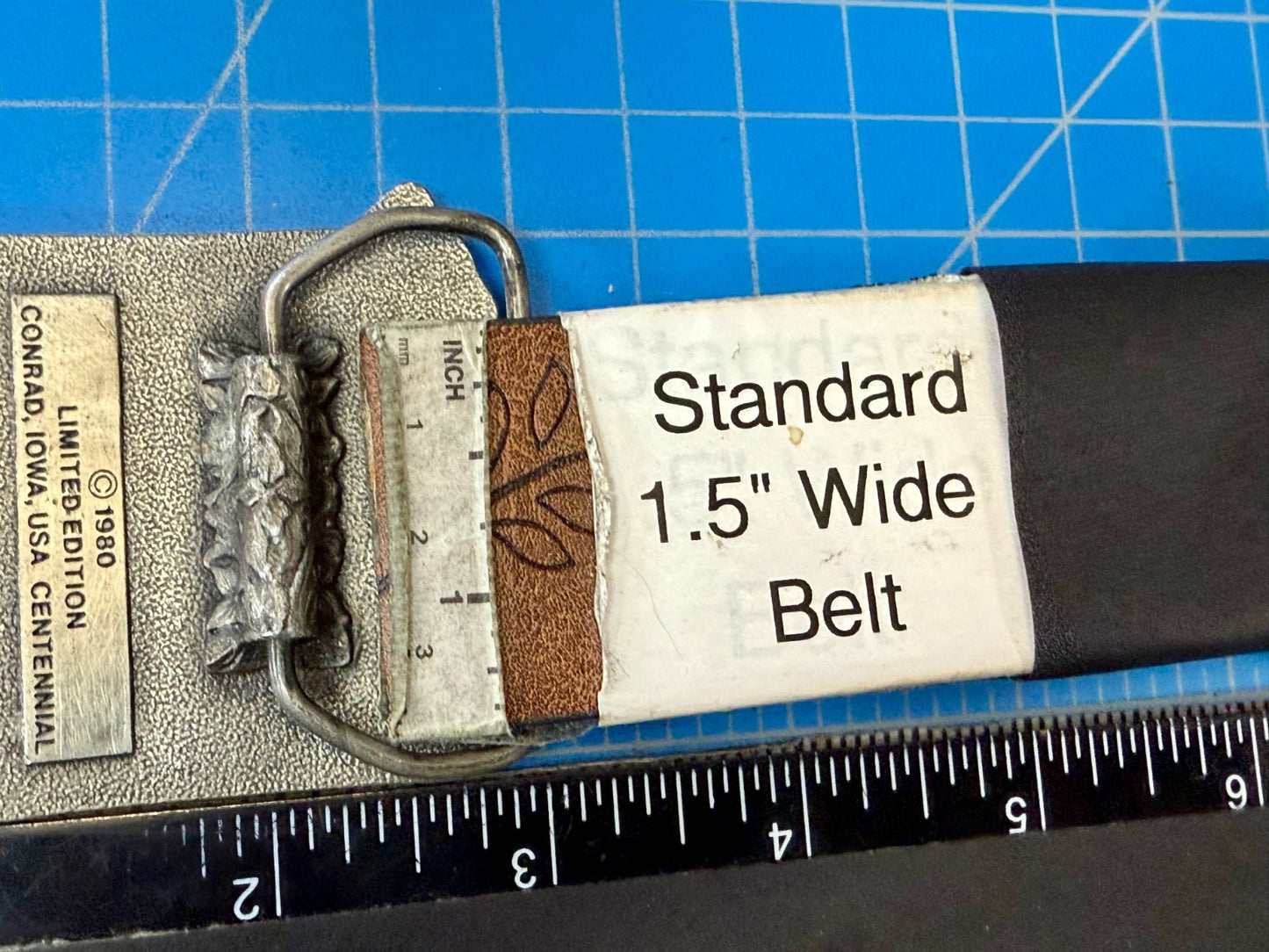 Black Dirt Capital of the World Conrad Iowa 1880-1980 Centennial Belt Buckle