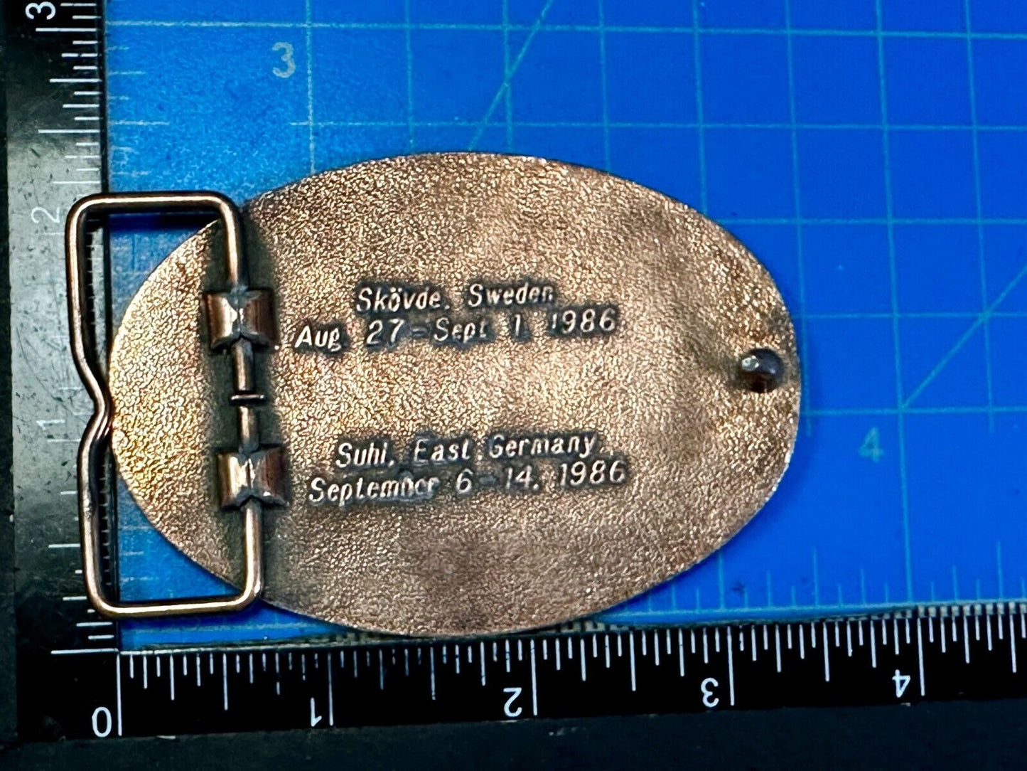 1986 World Shooting Championship Event United States of America Belt Buckle