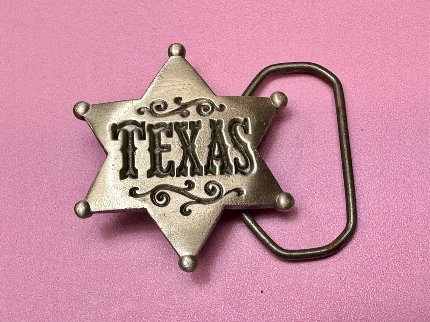 Texas Lone star - old school Sheriff Badge shaped Great American belt buckle