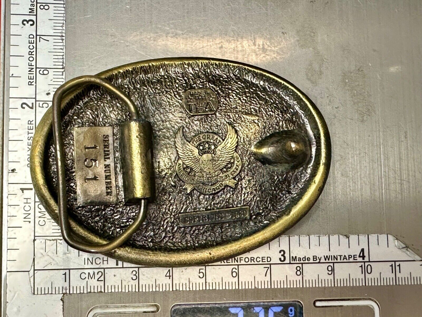 Arizona State Commemorative Desert Scene 1980 The Great American Belt Buckle Co