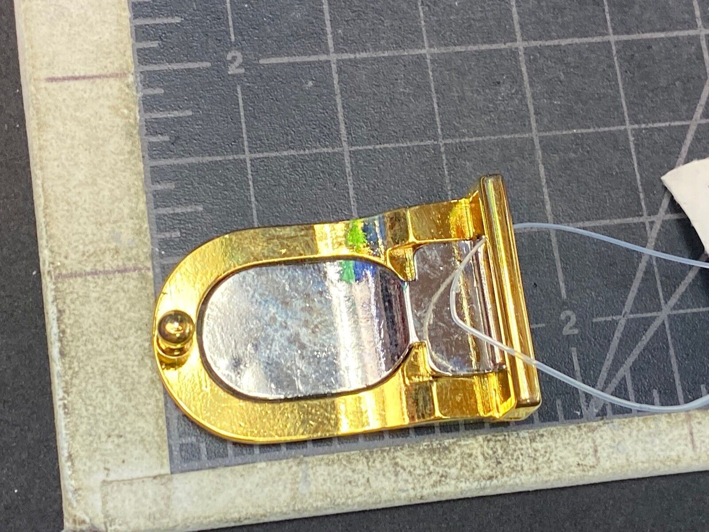 Vintage Doncaster Nos Formal Silver And Gold Tone Dress Belt Buckle