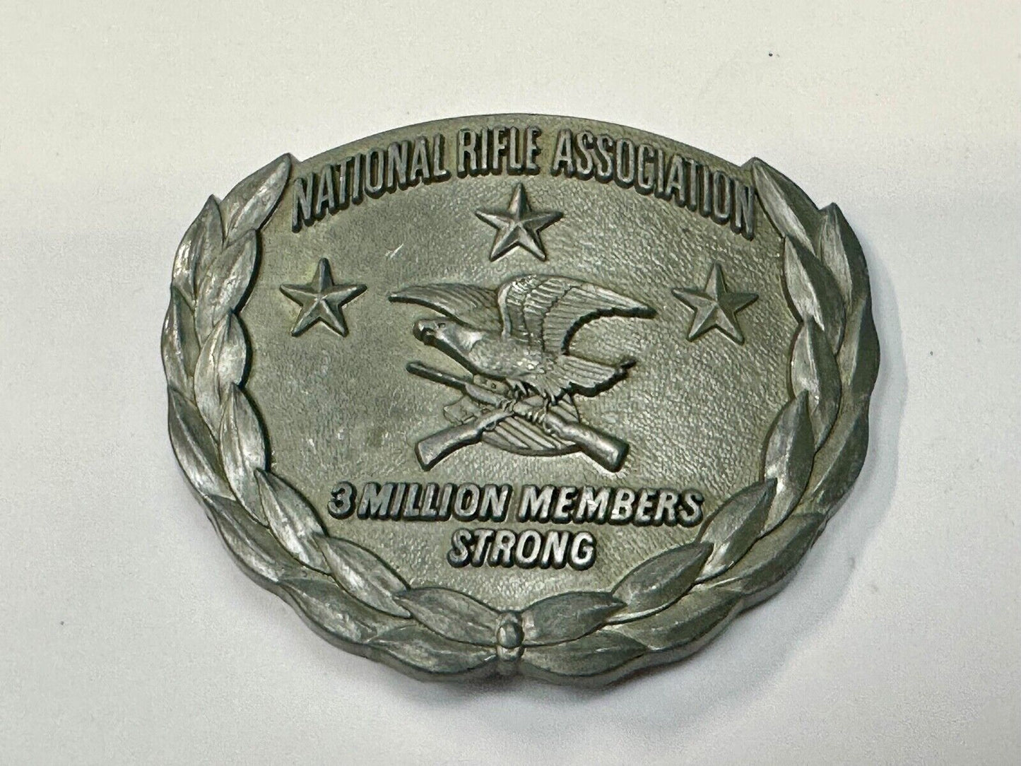 3 Million Members Strong National Rifle Assn NRA Membership belt buckle
