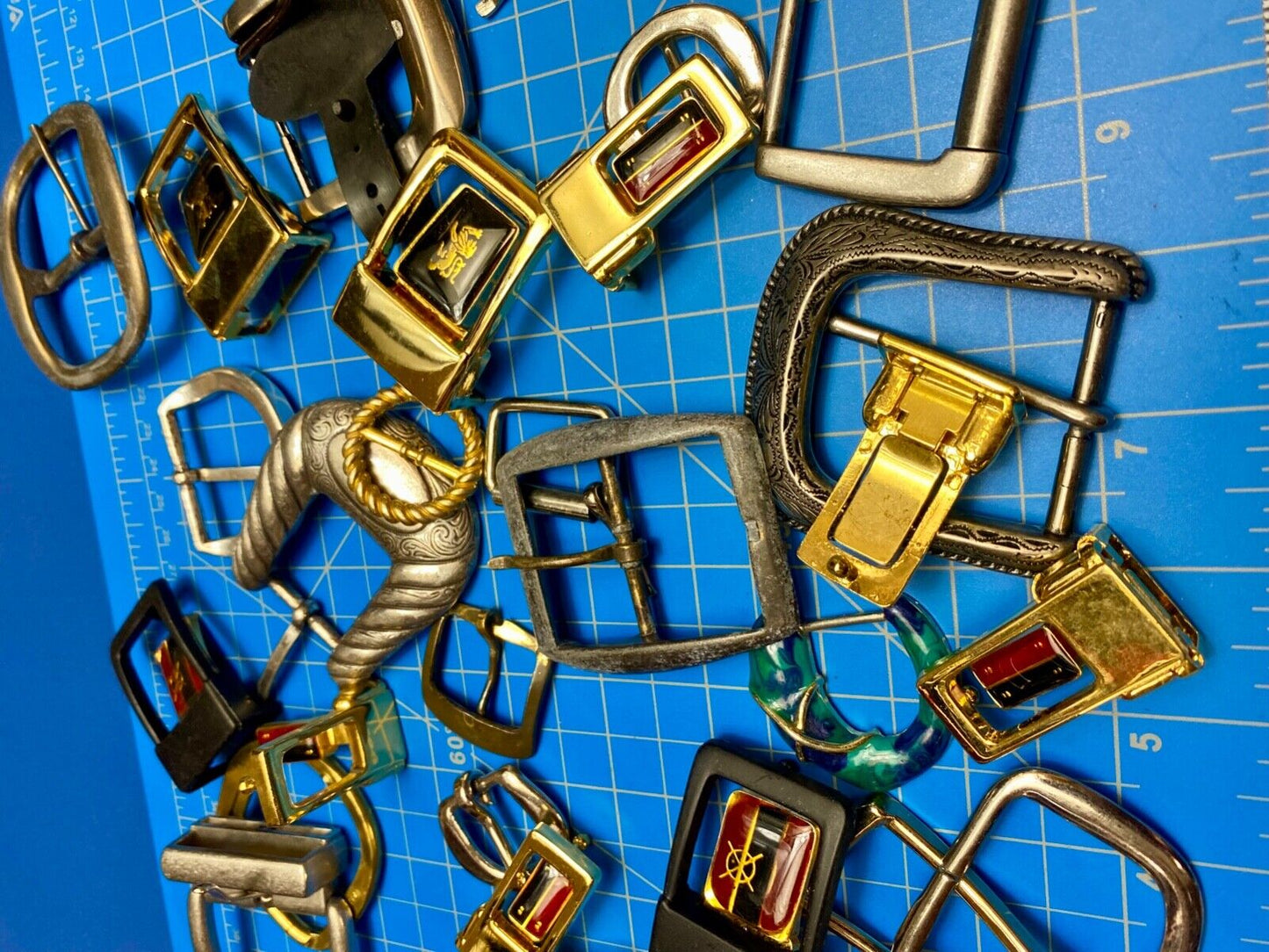 3 Pounds of Vintage & Modern Belt buckles -Lot, Grab Bag Resale Gifts Some NOS