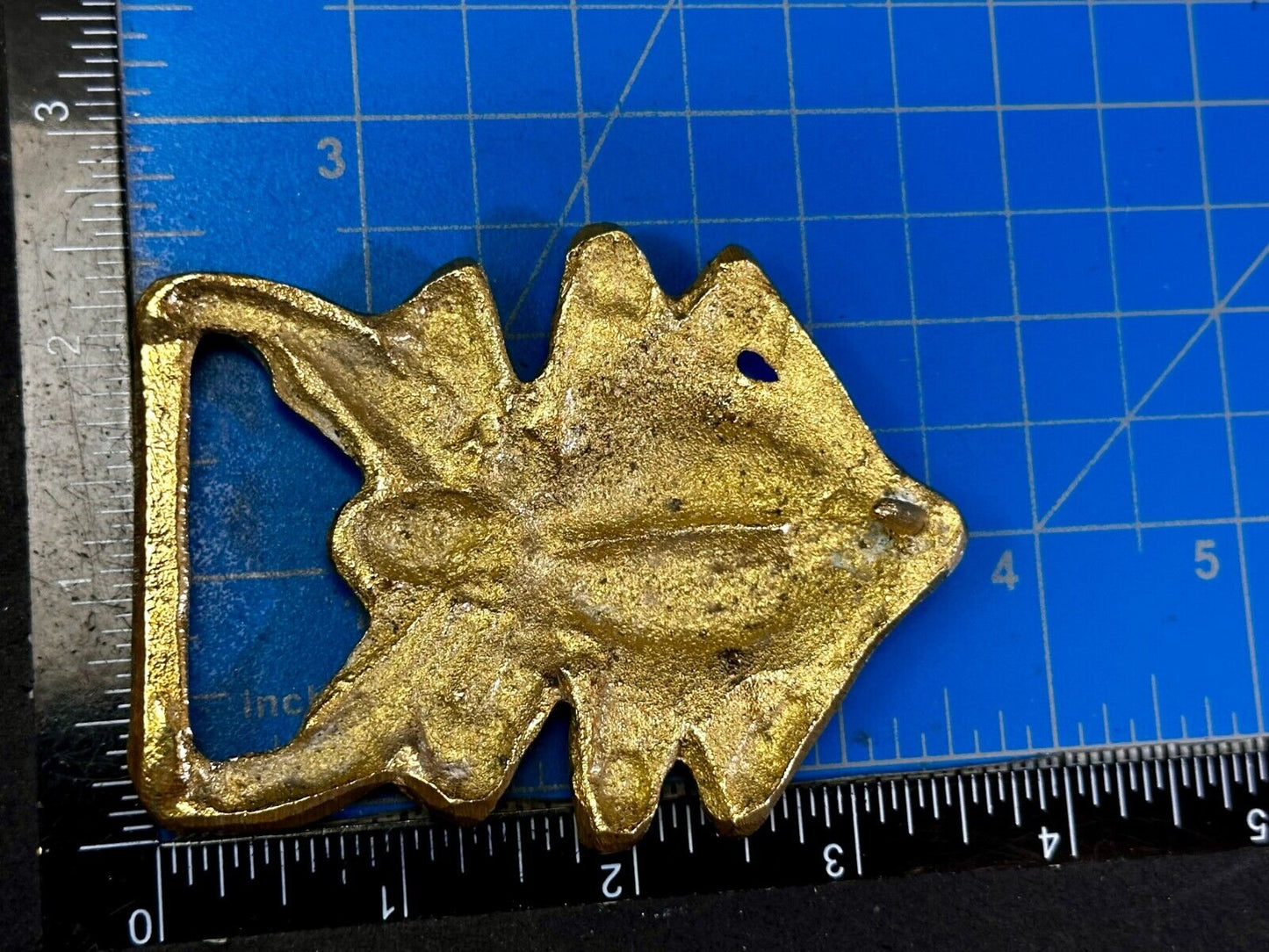 Unique Cricket Bug Insects Gold Tone Vintage Figural Hippy Vibe Belt Buckle