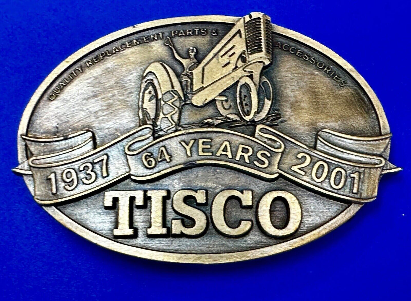 TISCO Tractor Implement Supply Replacement Parts 64 years, 2001 Belt Buckle