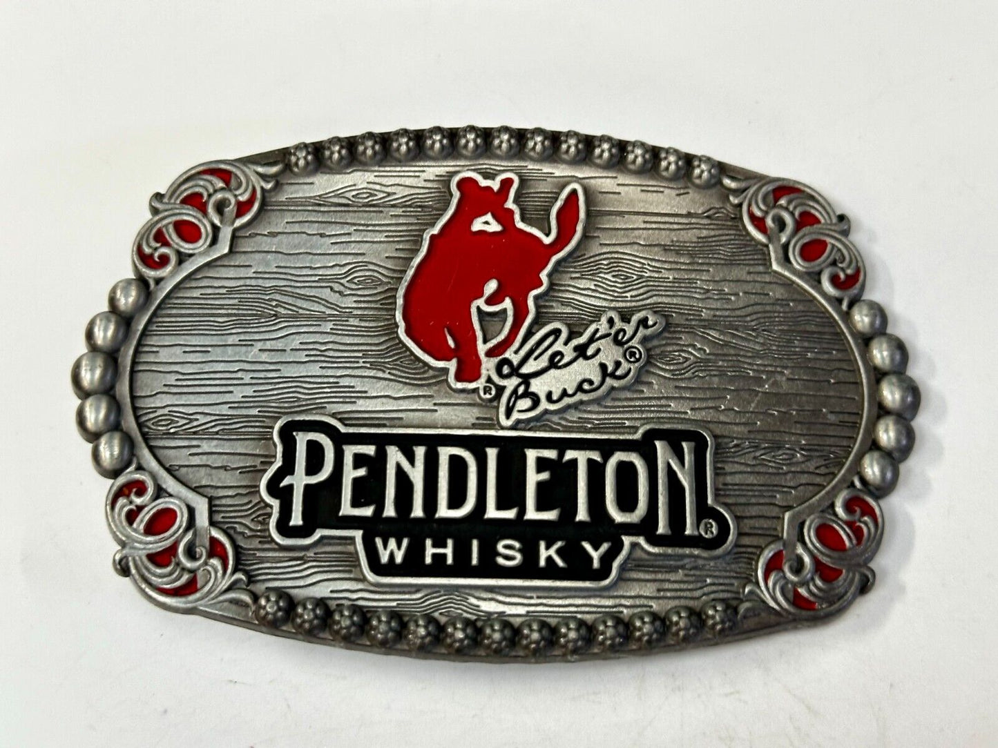 2023 Pendleton Whiskey Let'er Buck Rodeo Cowboy Montana Silversmiths Belt Buckle