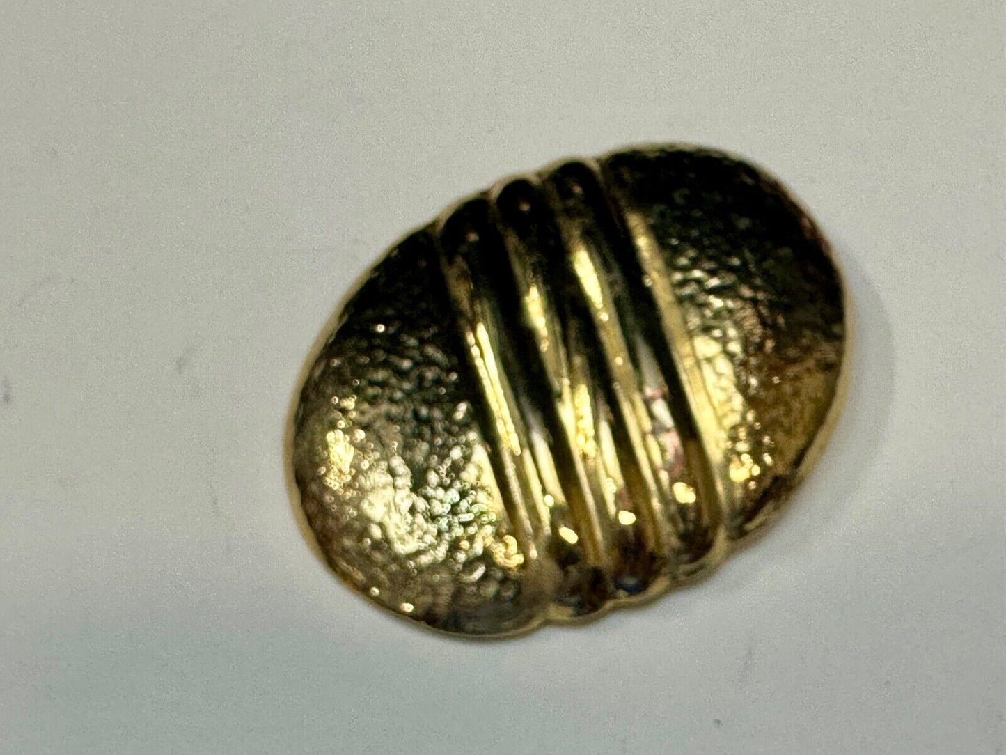 Vintage Chunky Gold Tone Raised belt buckle Scarf Slide Holder marked A