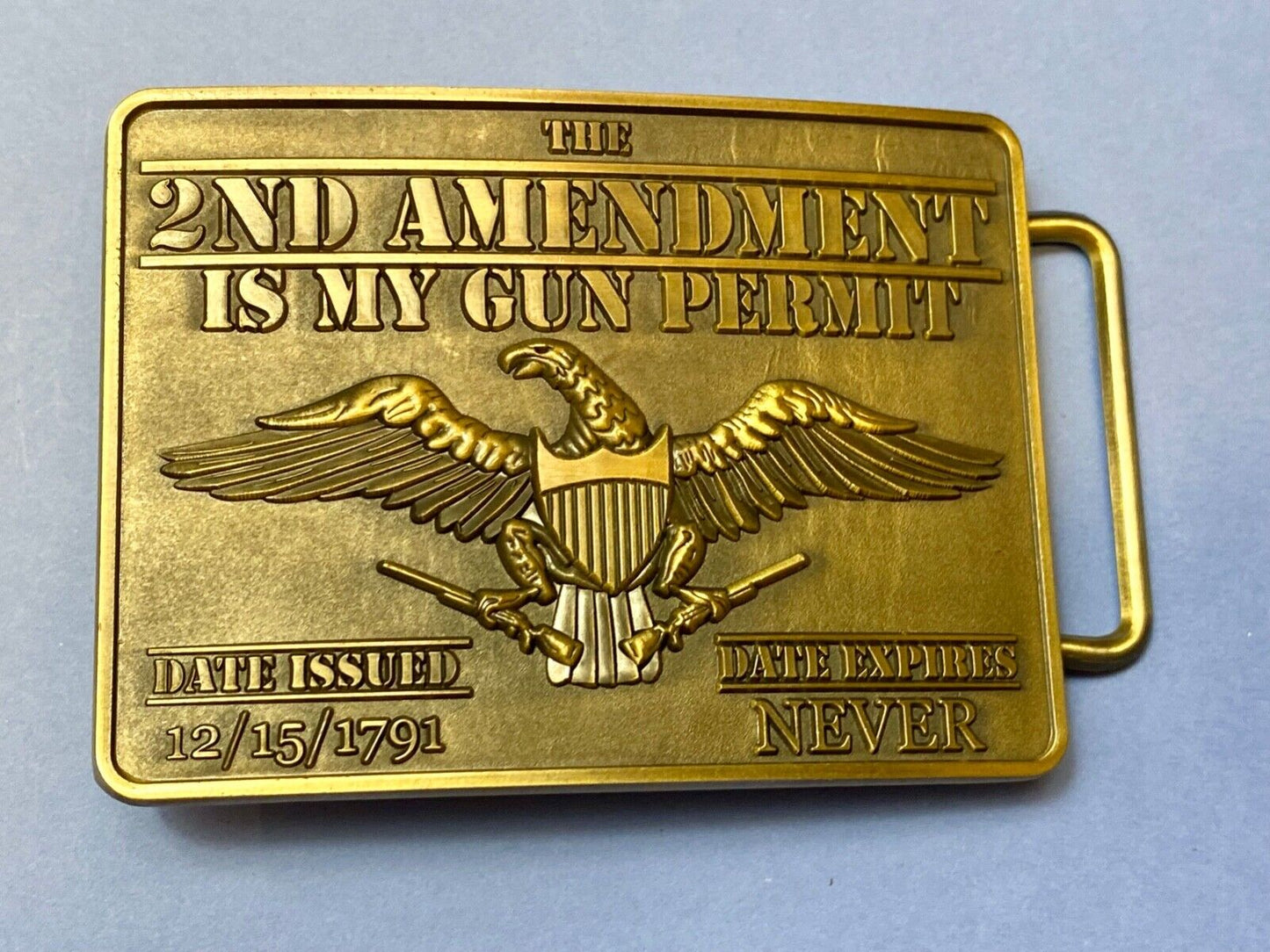 The Second Amendment is my Gun Permit belt buckle
