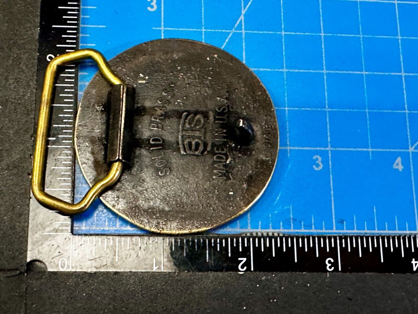 Bell System Telephone Telegraph Company Solid Brass Vintage 1978 BTS Belt Buckle