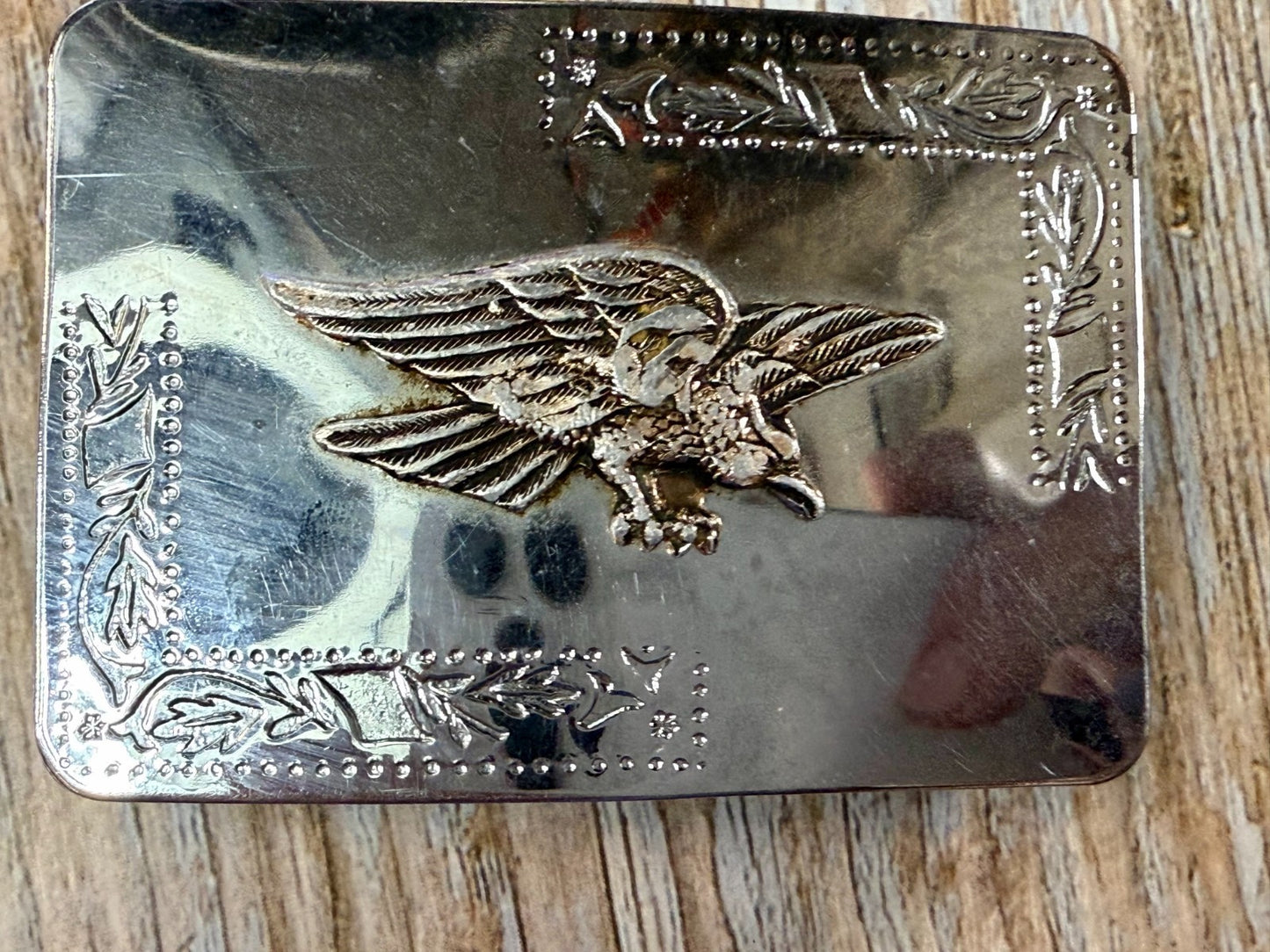 American Eagle Flying Diving Hunting Two Tone Mirrored Western Style Belt Buckle