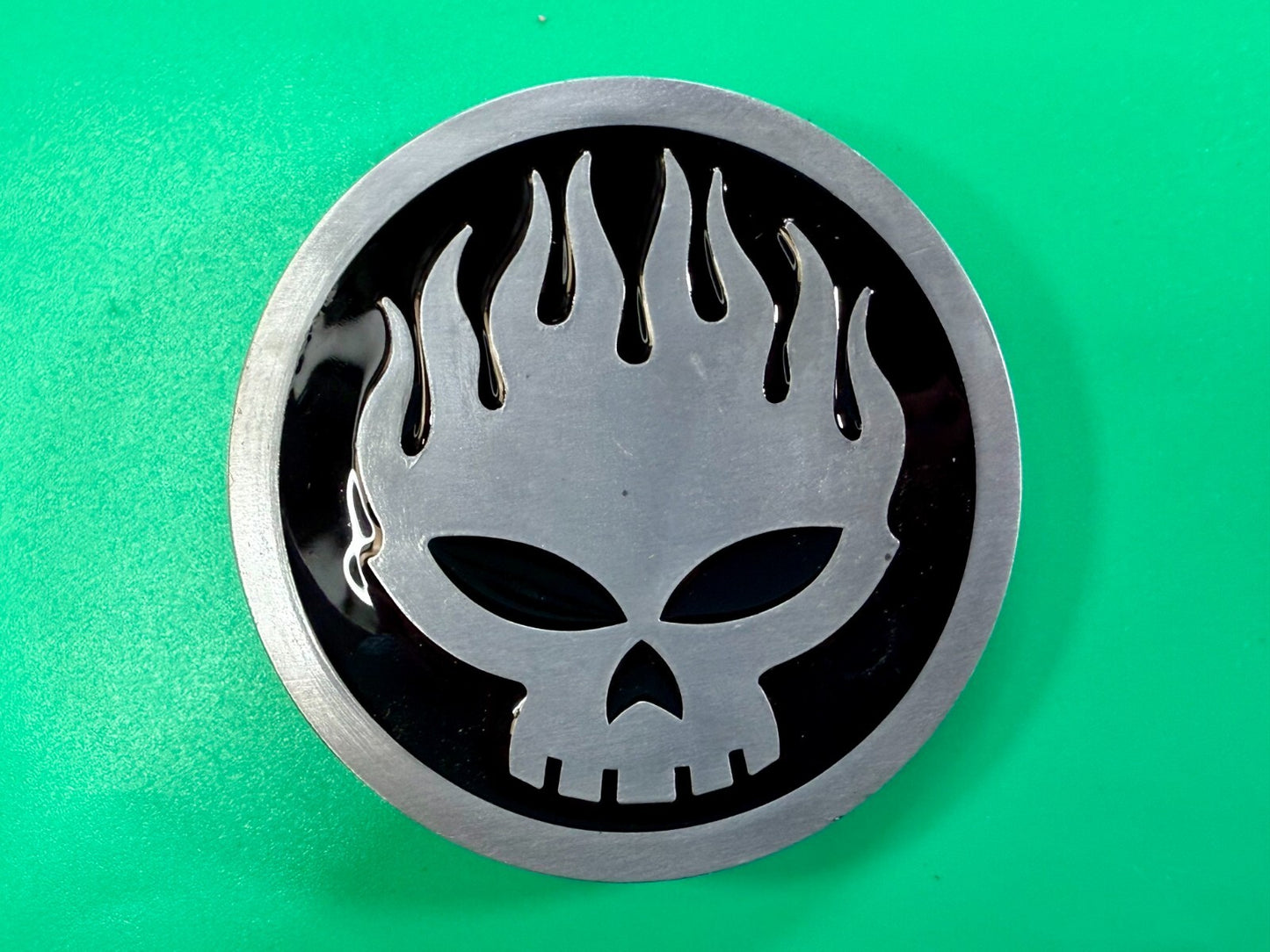 The Offspring Manic Subsidal Skull Album Tour Punk Rock Band Belt Buckle
